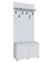 Тумба с вешалкой Плейона белый