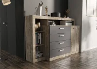 Комод Ангара дуб юкон/графит