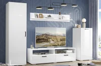 Модульная гостиная Фиджи белый/белый глянец