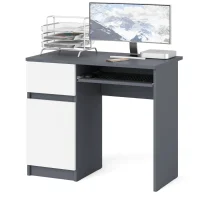Стол компьютерный МС-1 графит/белый (левый)
