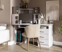 Стол компьютерный №1 ясень анкор светлый