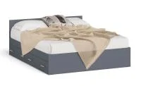 Кровать с ящиками Мори графит