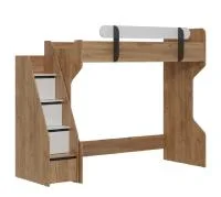 Кровать-чердак Омега-3 дуб золотистый/антрацит/белый