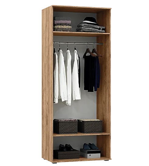 Шкаф 2-х створчатый Соренто 900 дуб крафт золотой/бетон темный