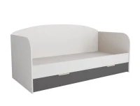 Кровать Лавис ДКД 2000.1 белый/графит софт