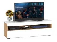 Тумба под ТВ Альба дуб крафт золотой/белый премиум Тумба под ТВ Альба дуб крафт золотой/белый премиум