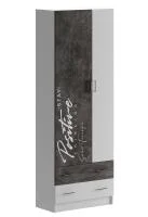 Шкаф Вега Позитив белый/бетон темный