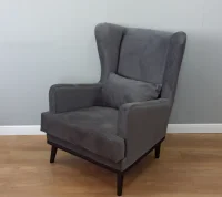 Кресло Томас серый (велюр)