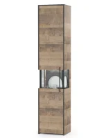 Шкаф-пенал с витриной Трувор 13.205 дуб гранж песочный/интра