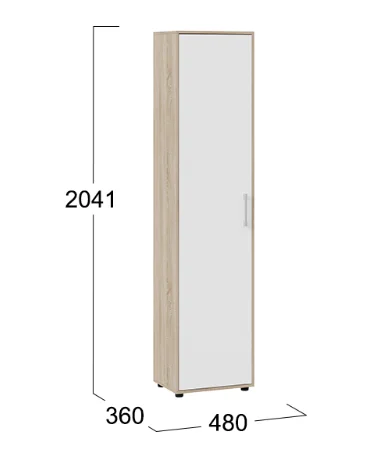 Шкаф Витра тип 1 дуб сонома/белый ясень