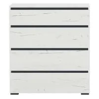 Комод Гретта 4Я дуб крафт белый/антрацит