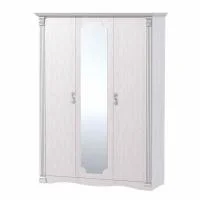 Шкаф 3-х дверный для одежды и белья Ольга-1Н белый экспо/анкор светлый