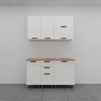 Кухонный гарнитур Лаванда 1,4 молочный