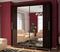 Шкаф-купе Комфорт-12 Прайм 2.0 венге (прямоугольные зеркала)