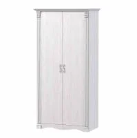 Шкаф 2-х дверный для одежды и белья Ольга-1Н белый экспо/анкор светлый