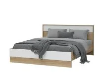 Кровать Ирис КР-03 1,6 дуб крафт золотой/белый