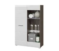 Стеллаж Ненси венге/белый глянец