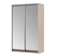 Шкаф-купе зеркальный Мираж 15 дуб млечный