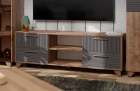 Тумба под ТВ с нишей Копенгаген дуб самдал/серый графит