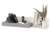 Полка Торонто 16.475 белый шагрень/стальной серый Полка Торонто 16.475 белый шагрень/стальной серый