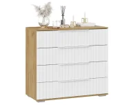 Комод Хилтон дуб крафт золотой/белый матовый