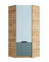 Шкаф угловой Rich ШК-003 дуб крафт золотой/кенди/сумеречный голубой