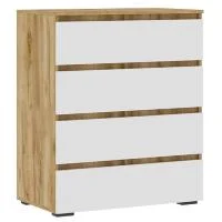 Комод Хелен КМ-02 дуб крафт золотой/белый