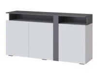 Комод Таормина белый/серый графит