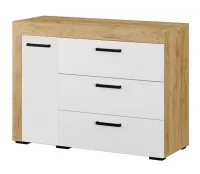 Комод Адель дуб крафт золотой/белый