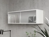 Полка книжная со стеклом КН 01 белый