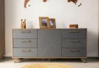 Комод Копенгаген дуб самдал/серый графит