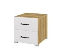 Тумба прикроватная Ненси дуб крафт золотой/белый глянец