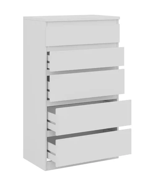 Комод Кастор 5 ящиков белый