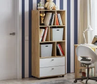 Стеллаж Милан дуб золотой/белый матовый