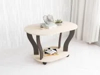 Стол журнальный Консул-3 дуб молочный/венге