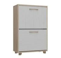 Обувница Копенгаген 2 ящика дуб сонома/белый матовый