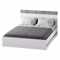 Кровать Инстайл КР-04 бетон/белый