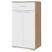 Тумба комбинированная Италия ТК-600 дуб сонома/белый глянец