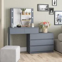 Стол косметический с подсветкой 110 графит