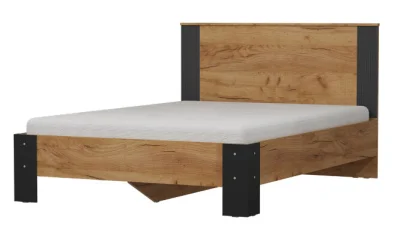 Кровать Ольга-2 160х200 дуб золотистый/антрацит