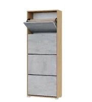 Обувница Домино XXL дуб крафт золотой/бетон