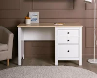 Стол письменный Сага белый/ясень