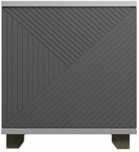 Тумба прикроватная со створкой Копенгаген белый/серый графит