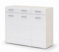 Комод Симба дуб белфорт/белый глянец