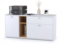 Тумба Бэль 10.91 дуб крафт золотой/белый премиум