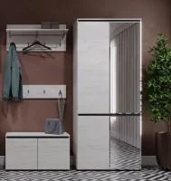 Модульная прихожая Гретта дуб крафт белый/антрацит
