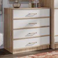 Комод Сакура дуб сонома/белый