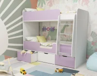 Кровать 2-х ярусная Малыш Двойняшка 1600 белый/ирис