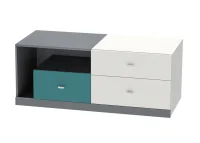 Тумба Клео Т-1 графит/миндаль/океан