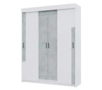 Шкаф-купе Victor (Виктор) белый/бетон